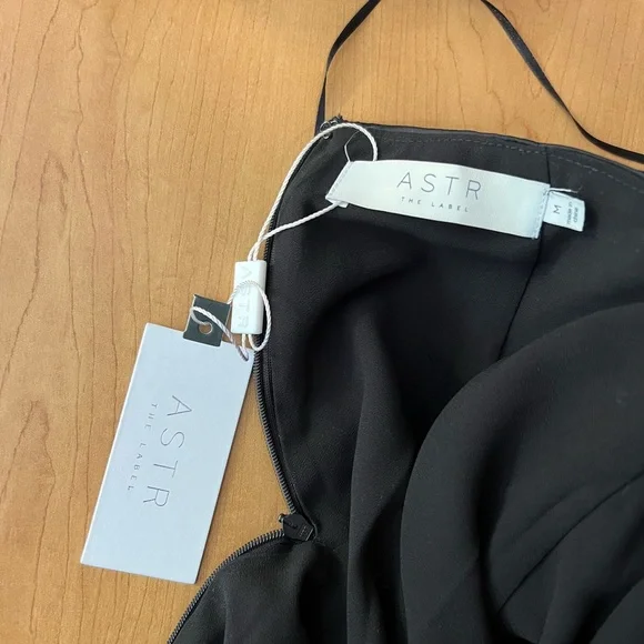 NWT ASTR brand black Gala Bustier Cross Strap Midi Dress - Picture 7 of 7